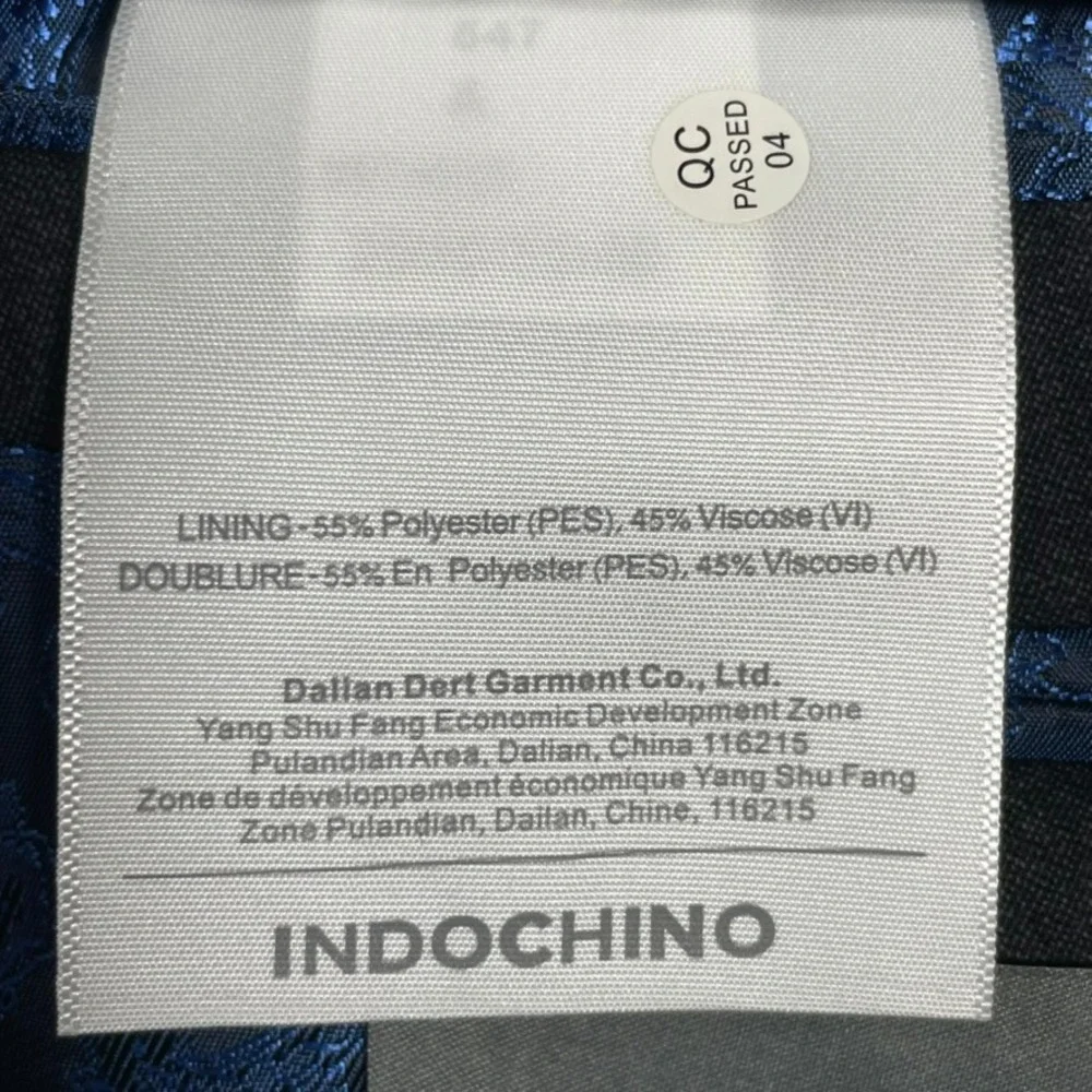 Indochino Blazer Mens 48 Gray Professional Wool Paisley Lining Sports Coat‎